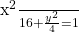 $\frac{x^2}{16} + \frac{y^2}{4}=1$