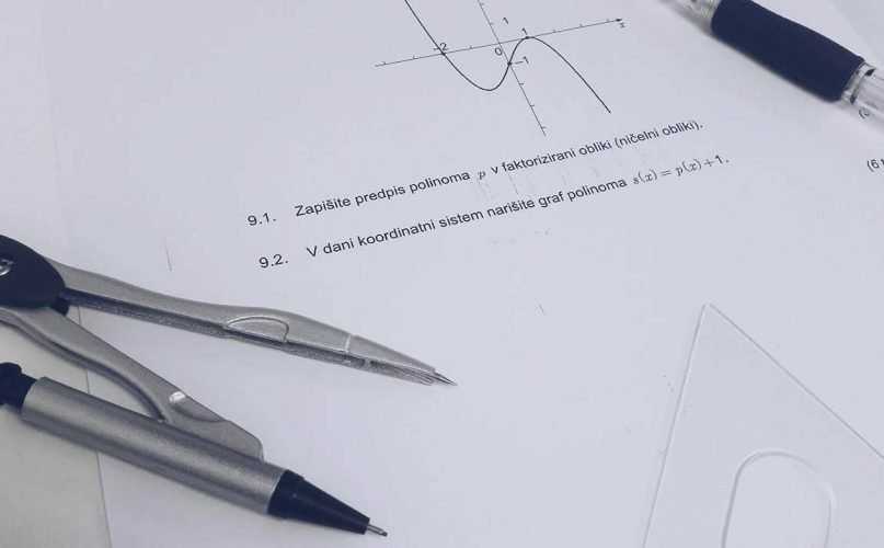 Matura iz matematike - vzorec maturitetna pole