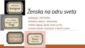 Esej na maturi 2023 tematski sklop Ženska na odru sveta