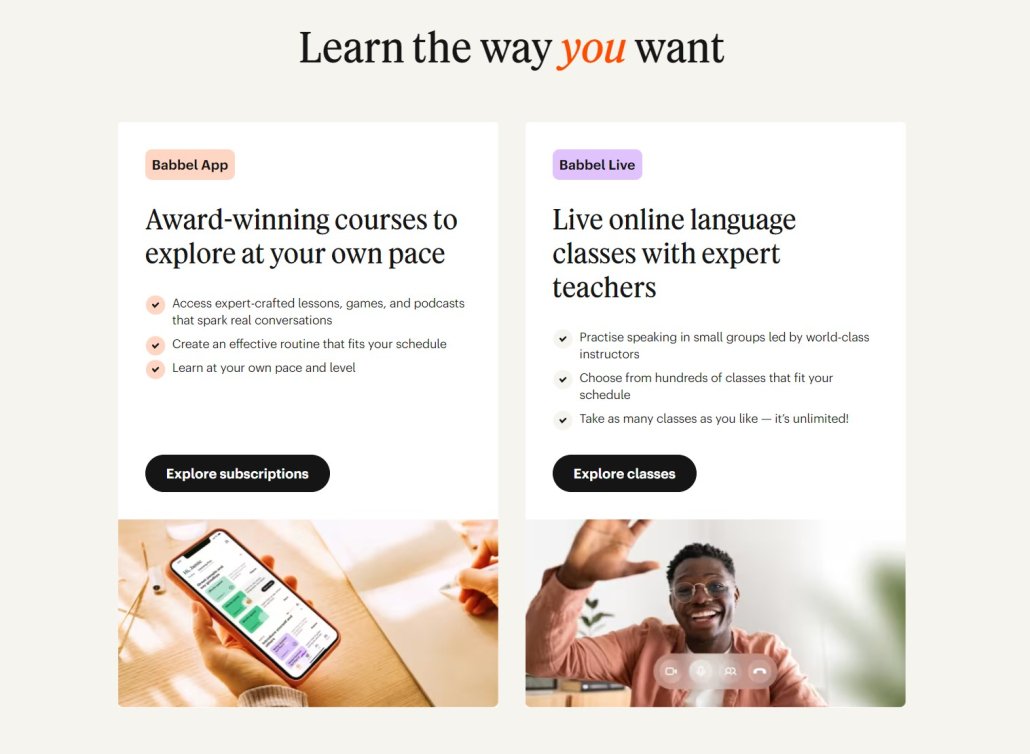 učitelj angleščine Babbel